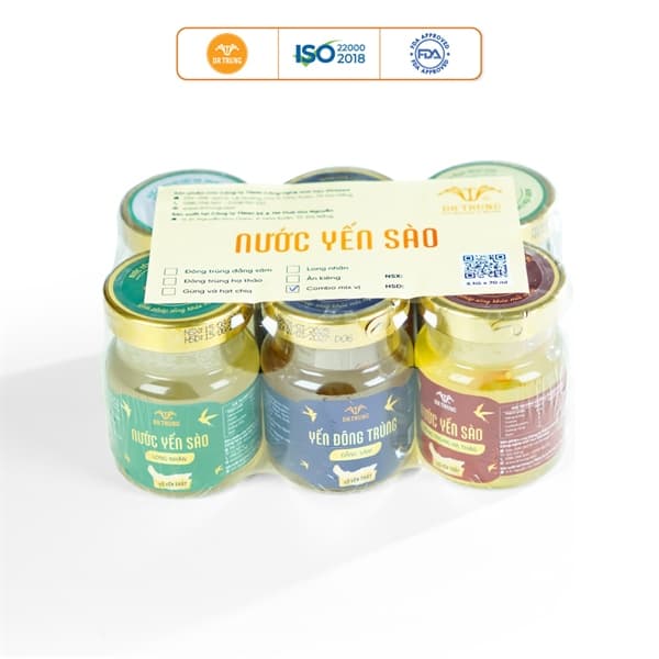Nước Yến Sào - Lốc 6 hũ mix 5 vị